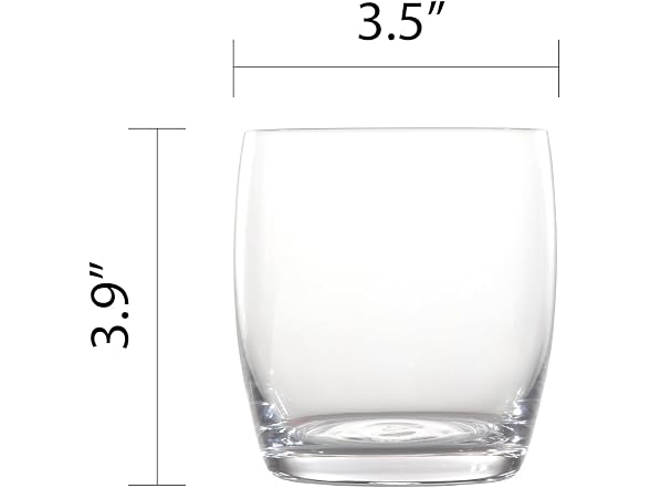 Fortessa Gala Glass, 15 Ounce Short Beverage (Set of 4), Clear
