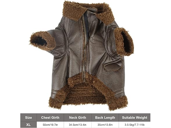 Pet Leather Jacket, Wear and Water Fashionab