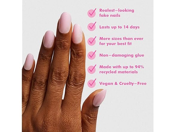 Olive & June Instant Mani Press-On Nails Iridescent Pink