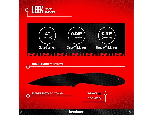 2Pk Kershaw Leek BlackWash Pocket Knife