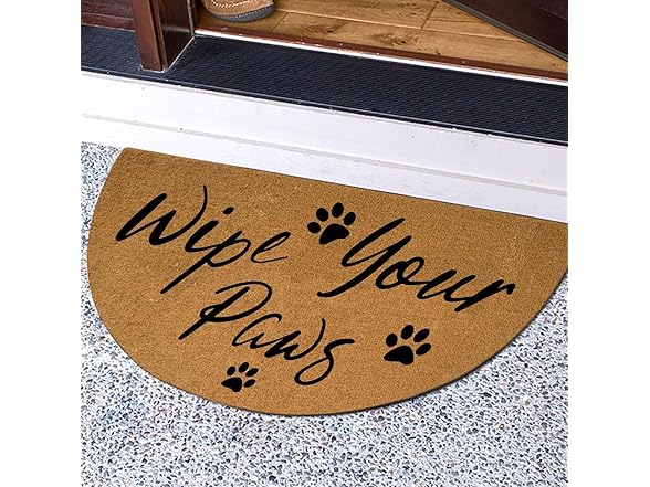 Wipe Your Paws Half Round Doormat