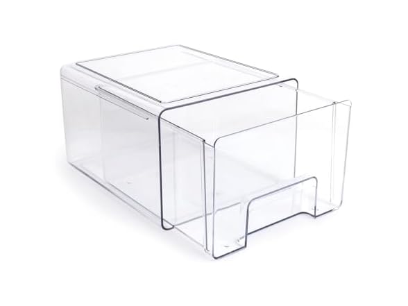 Smart Design Tall Pull-Out Stackable Storage Bin