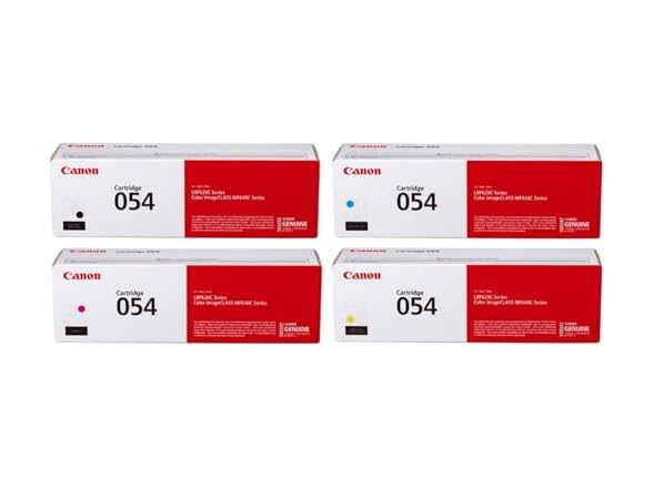 Canon Genuine 054 Complete 4-Color Toner Cartridge Set (CRG-054) (Open Box)