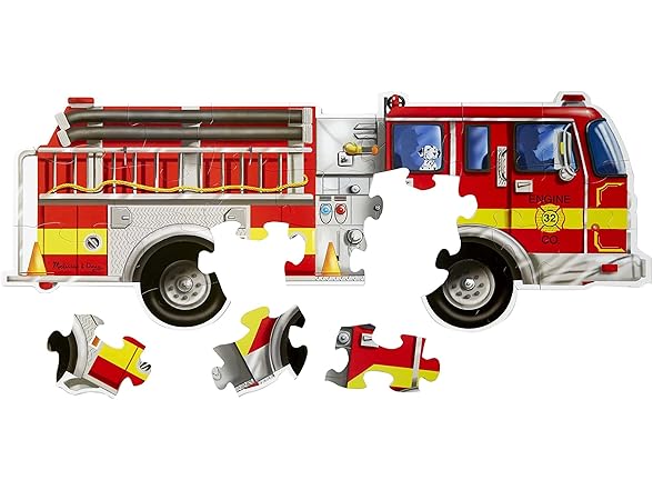 MELISSA & DOUG FLOOR PUZZLE GIANT FIRE TRUCK