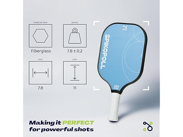 SPIKOPOLL Pickleball Paddles Set of 2