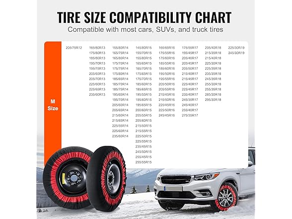 VEVOR Thickened Snow Socks for Tires
