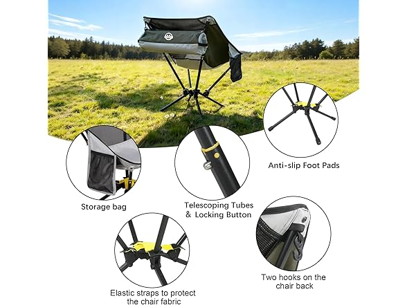 ADSMART Portable Camping Chair