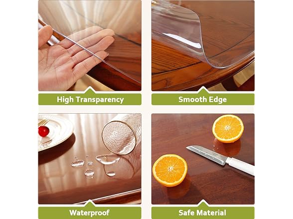 OstepDecor Round Clear Table Protector 60