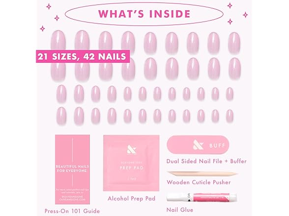 Olive & June Instant Mani Press-On Nails Iridescent Pink