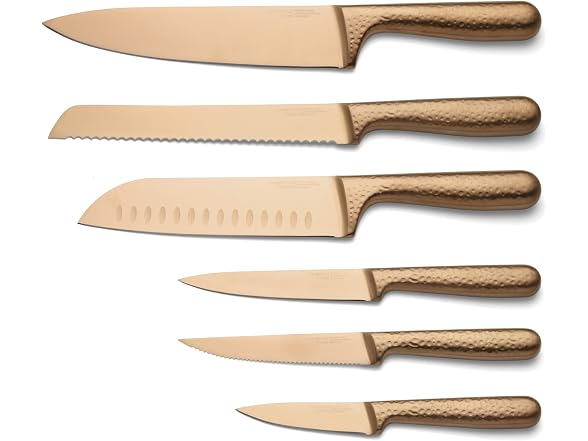 Cambridge Silversmiths Rame Hammered Copper 12-Piece Cutlery Set