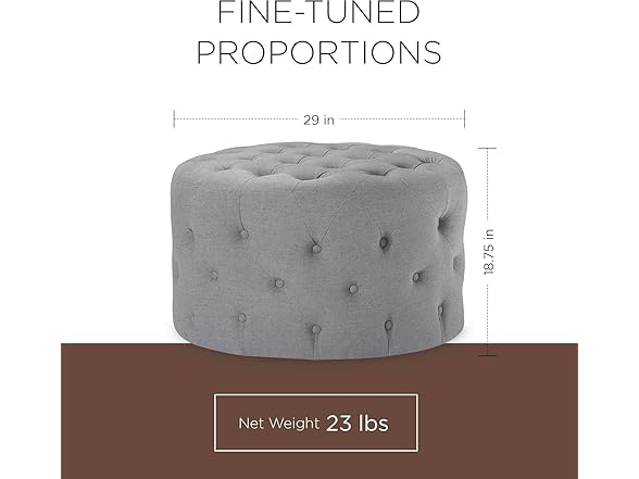 Maven Lane Marcy Traditional Large Ottoman