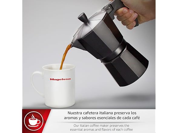 MAGEFESA ® Kenya Noir 12 Cup 600 ml Italian Coffee Maker