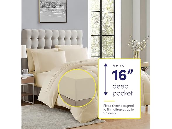 Sweet Home Collection 7 Piece Comforter Set Bag