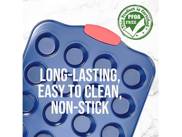 NutriChef 17” Nonstick Mini Muffin Pan Blue