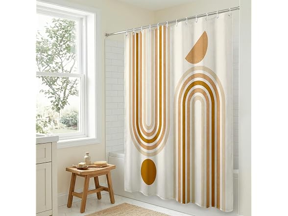 Americanflat 71x74 Boho Shower Curtain - Water-Resistant