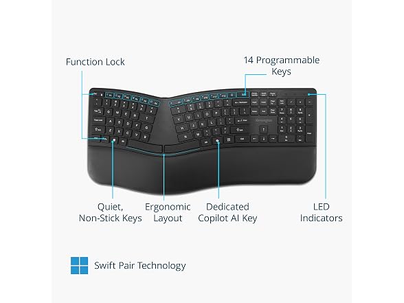 Kensington Pro Fit Ergo Wireless Keyboard