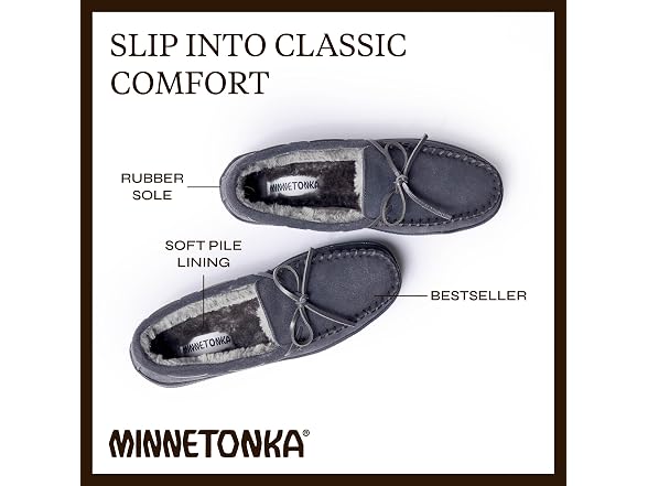 Minnetonka Men's Pile Lined Hardsole