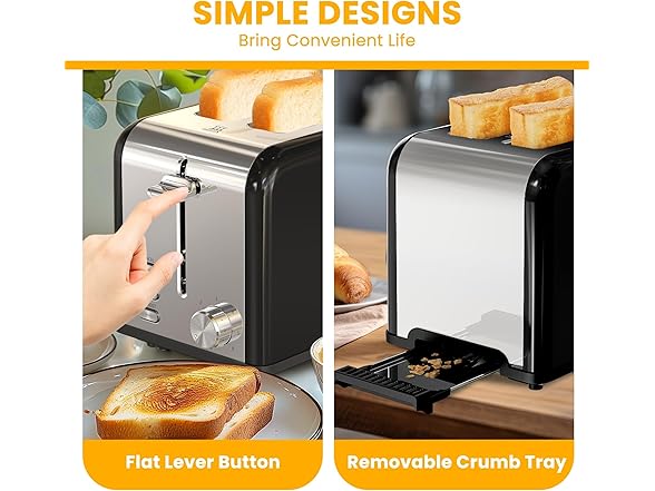 Simple Deluxe 2-Slice Toaster