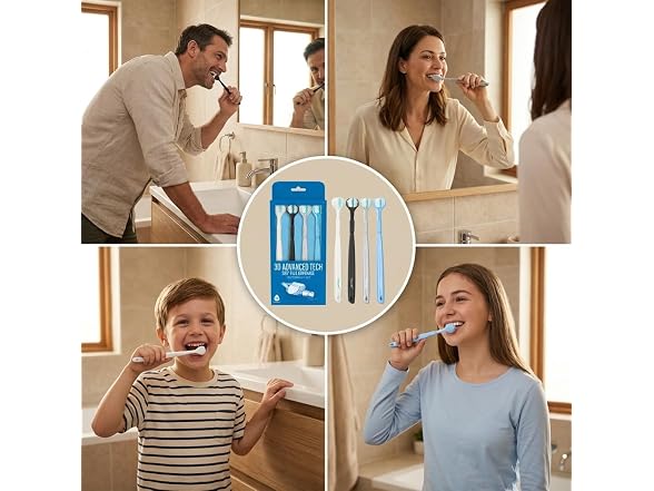 Pursonic 3 Sided Toothbrush 4 Pack Blue - Gallery 5