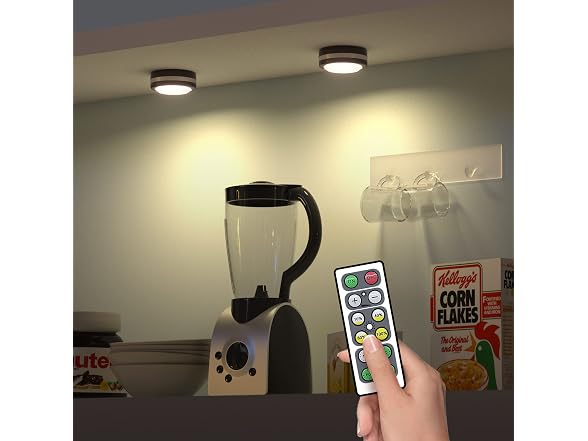 Starxing Black Housing 6 Pack LED Puck Lights