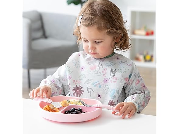 Bumkins Toddler Utensils, Kids Fork and Spoon Set