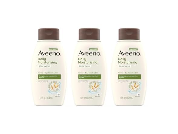 Aveeno Daily Moisturizing Body Wash 12oz 3 Pack