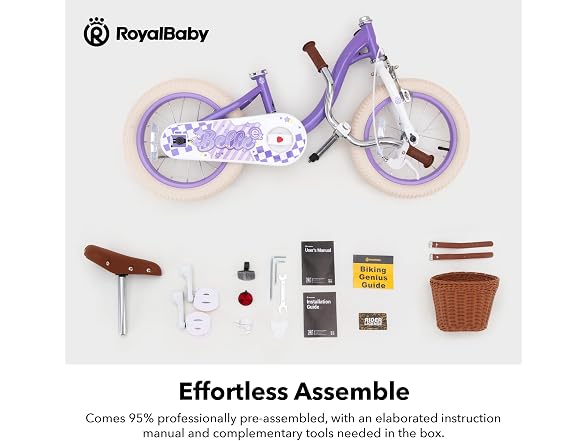 RoyalBaby Girls Bike Belle EZ Kids Bike, 14 Inch