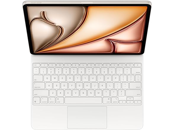 Apple Magic Keyboard: Keyboard and Case for iPad Air 13-inch (M2, M3, and M4), US English - White (Open Box)