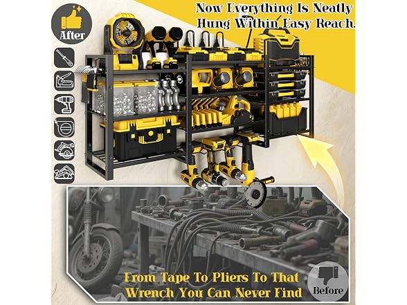 CFMASTER Large Power Tool Organizer Wall Mount