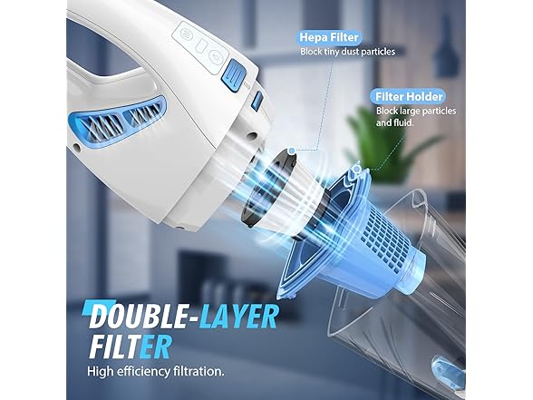 FUOAYOC FUOAYOC-H11-WHT/BLU FUOAYOC H11 Handheld Vacuum Co