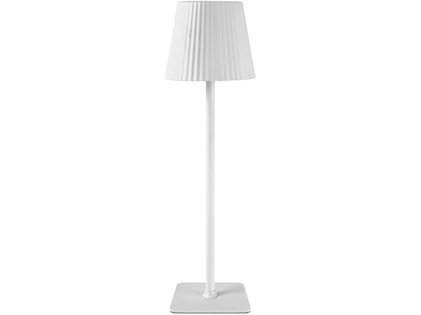 $12 Mikasa 14.8" White Rechargeable LED Lamp dealfomo
