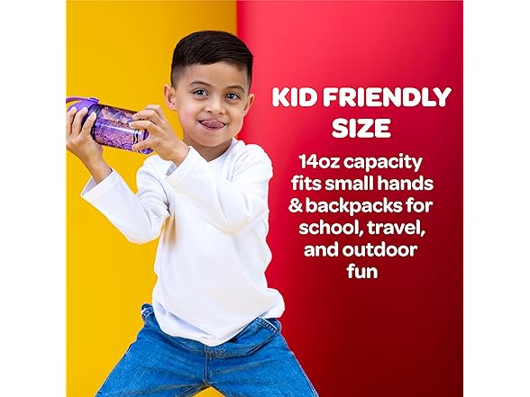 CamelBak Crayola Flip Straw Bottle, 14oz, Violet