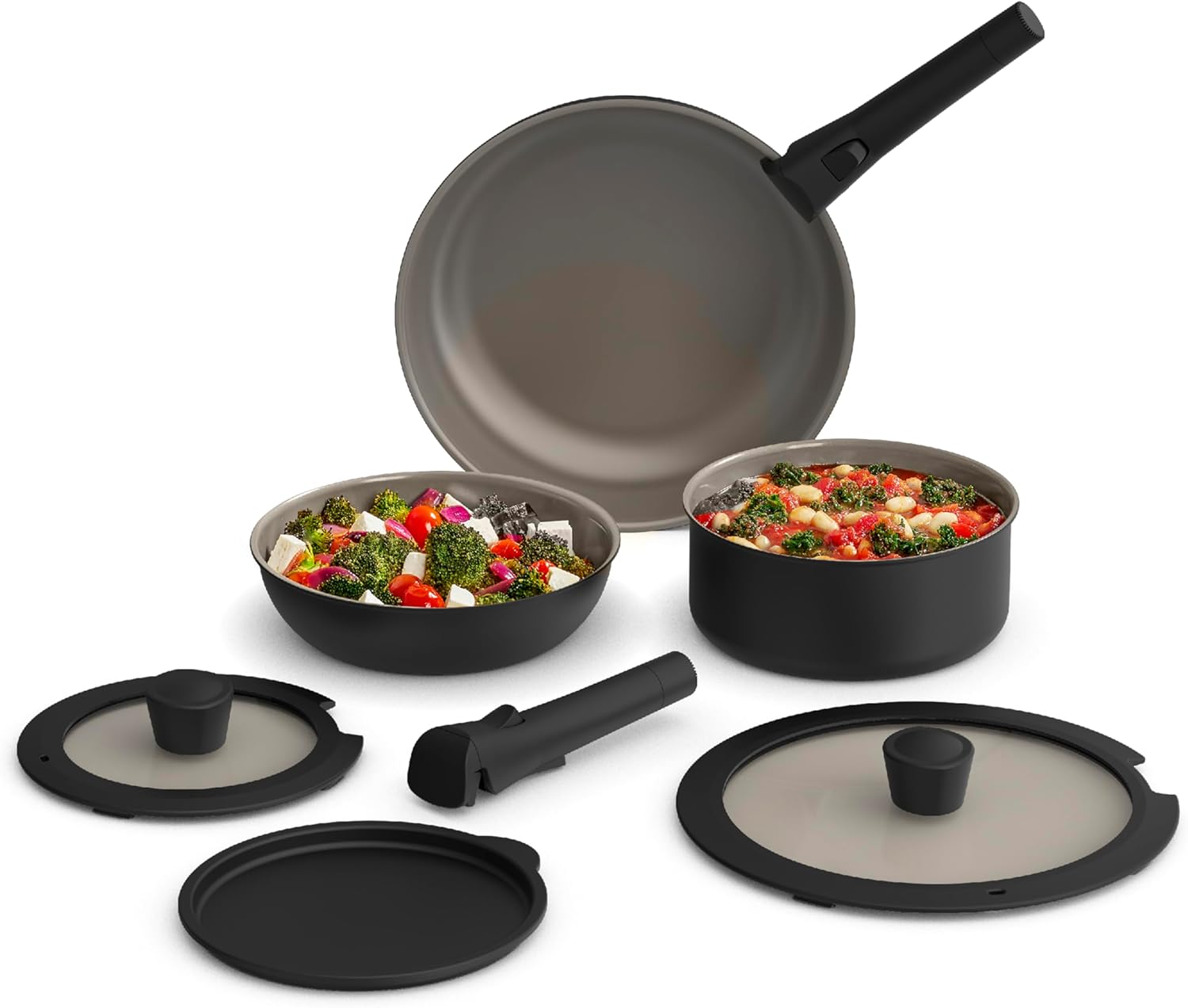 BELLA 8-Piece Removable Handle Cookware Set - Gallery 4