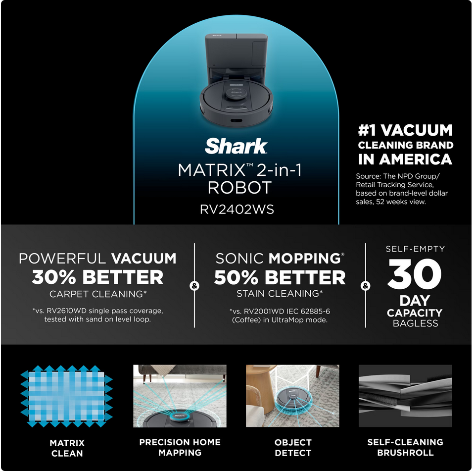 Shark RV2402WS IQ 2 in 1 Robot Vacuum - Gallery 26