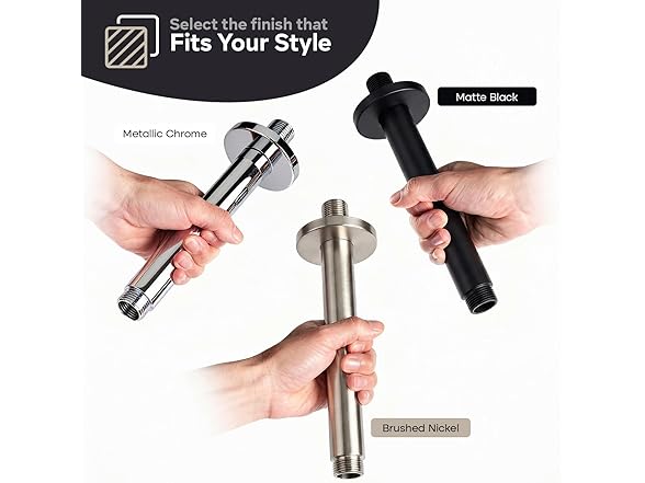 SUPPLYGIANT 10 Inch Straight Ceiling Mount Shower Arm