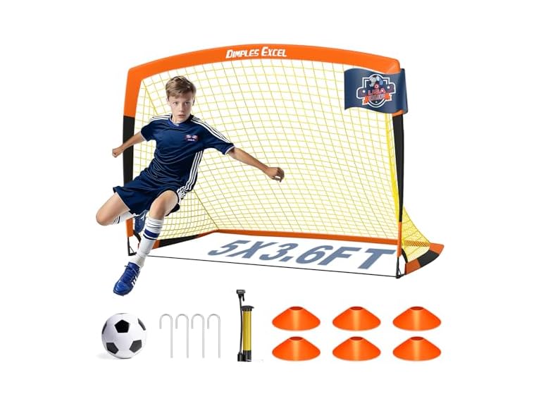 Dimples Soccer Goals Kids Net 5x3.6 FT (43.2"D x 60"W x 43.2"H)
