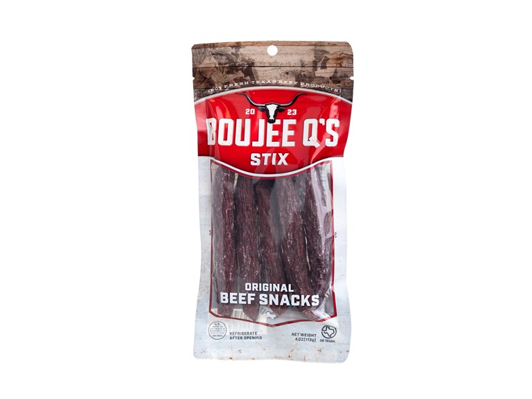 (3 Pack) Texas Boujee Q's Beef Jerky  Stix 4oz - Original