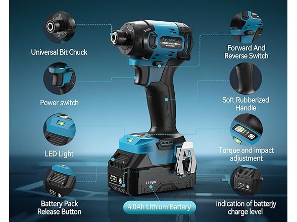 TILSWALL IW260 20V Cordless Impact Driver