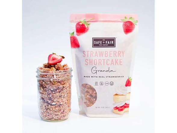 Safe + Fair Strawberry Shortcake Granola 12 oz