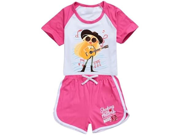 2 PC Girls Princess T-Shirt & Shorts