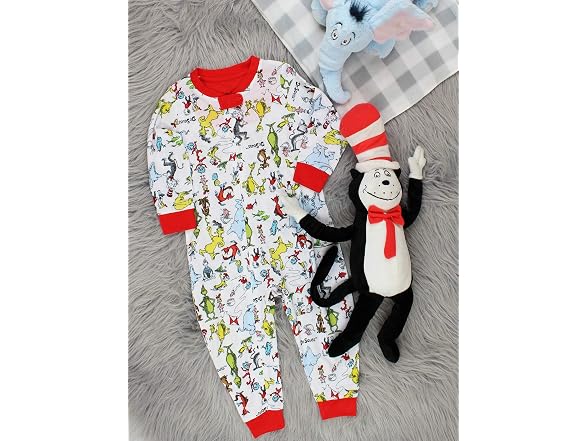 Dr. Seuss Women (18 MOS) Grinch Cat Hat Pajamas
