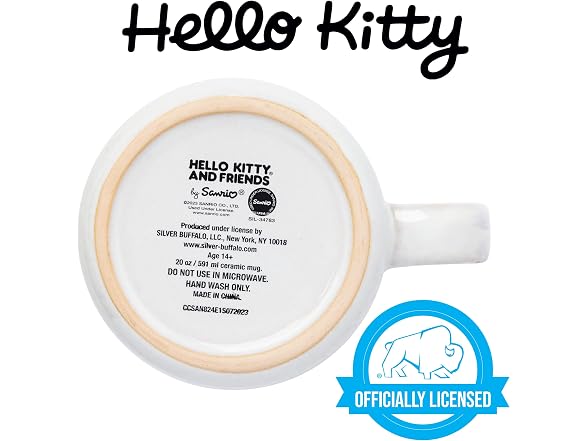 Sanrio Hello Kitty and Friends, Ceramic Camper Mug, 20oz