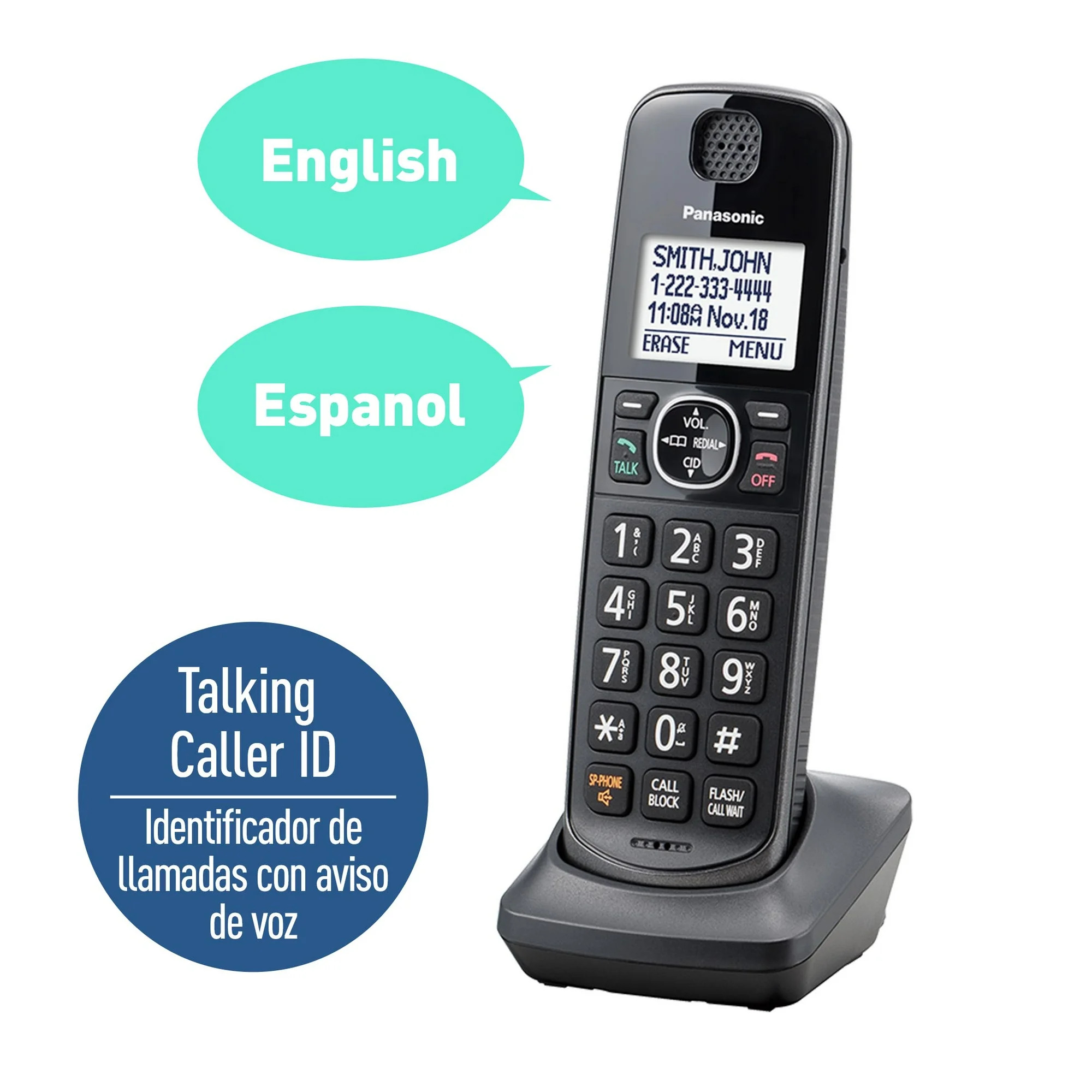 Panasonic KX-TG3833M Panasonic Handset Expandable C - Gallery 7