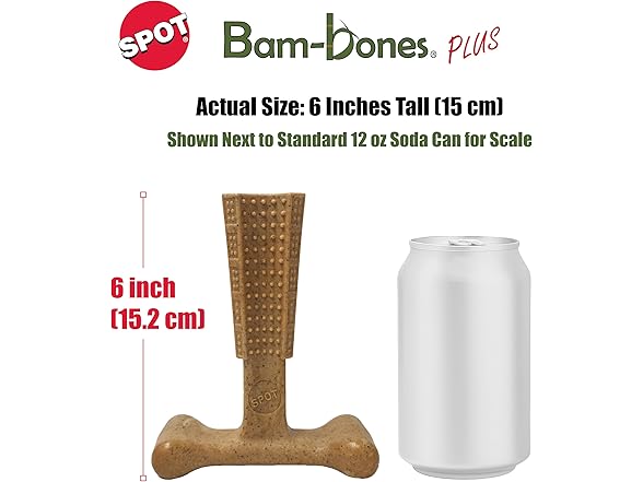 SPOT Bam-Bones Plus Coffee Wood T-Bone- 6"