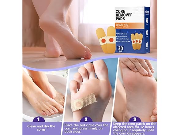 QIYANA Corn Remover Pads 30 Count