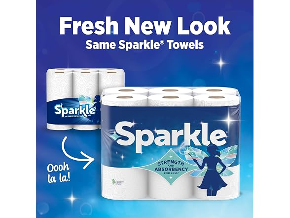 Sparkle Pick-A-Size Paper Towels, 6 Double Rolls