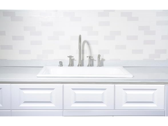 Kingston Brass Single Bowl Drop-In Kitchen Sink, White