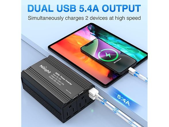 Nilight 300W Power Inverter 12V