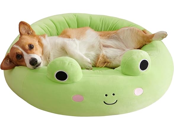 Squishmallows 24-Inch Wendy Frog Pet Bed - Medium