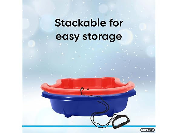 Superio Toboggan Snow Sled for Kids and Adults, 37"12 Pack